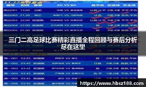 三门二高足球比赛精彩直播全程回顾与赛后分析尽在这里